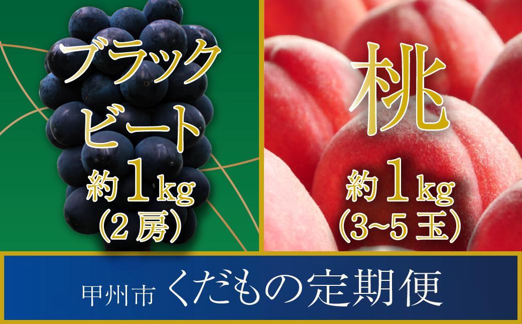 
【甲州市くだもの定期便】(全2回)桃･ブラックビート【2024年発送】（SHP）B18-471
