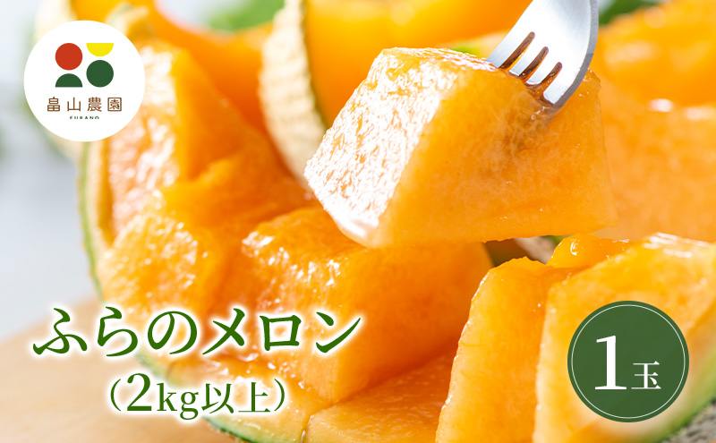 【2026夏発送】ふらのメロン 1玉 (2kg以上) 北海道 富良野産 メロン めろん 夏 果物 フルーツ ふらの 甘い 糖度 (畠山農園)