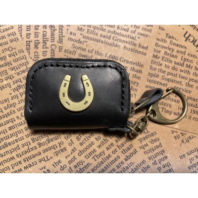 ふるさと納税 栗東市 蹄鉄付きミニミニコインケース(ブラック)