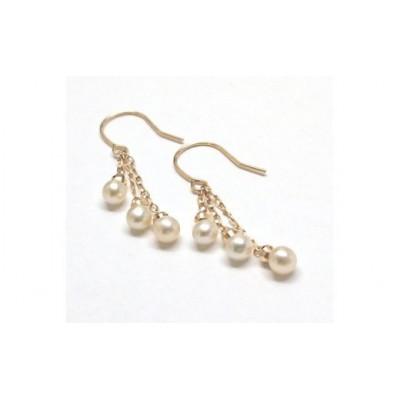 ふるさと納税 伊勢市 アコヤ真珠K18ピアス　極小ベビーパール2.5mmup6個付 619