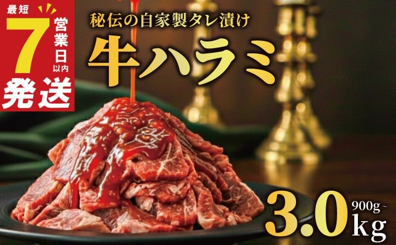 
                  牛ハラミ タレ漬け 900g~3kg 特選 タレ漬け牛ハラミ 秘伝タレ 味付き牛 小分け 厚切り 牛肉 お肉 肉 にく 牛ハラミ 味付き 焼くだけ 焼き肉 やきにく 焼肉 たれ 冷凍 個包装 人気 うし ぎゅうにく おにく はらみ 腹身 バーベキュー BBQ 奈良県 奈良市 焼肉工房もく
                