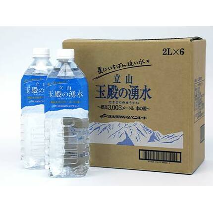 【星にいちばん近い水3003】立山玉殿の湧水 2L×6本 立山貫光ターミナル水 2l 2リットル 軟水 ミネラル 湧水 長期保存 備蓄 立山黒部 富山県 立山町 F6T-094_イメージ3