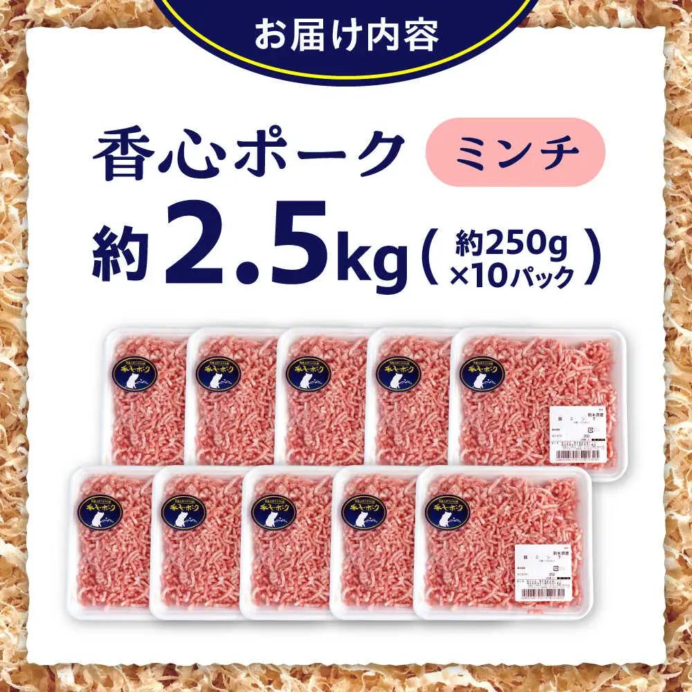 『香心ポーク』ミンチ 約250g×10パック 豚肉ミンチ[AYCK005]