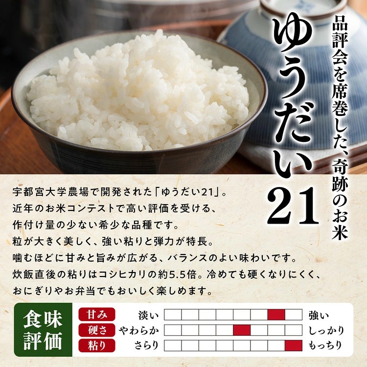 先行予約受付【令和8年度新米】【12ヵ月定期便】ギネス認定「世界最高米®」ゆうだい21 白米 12回×10kg 計120kg | 米 こめ 白米 精米 ごはん 10キロ ※2026年10月～発送_イメ