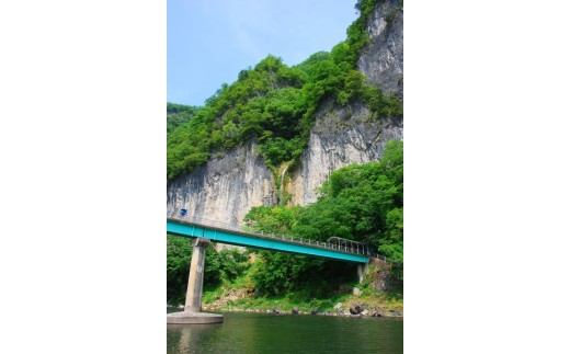 井倉洞周辺は井倉峡と呼ばれ、高梁川沿いを包み込むように石灰岩の絶壁が広がっています。春は新緑、秋は紅葉のメッカです