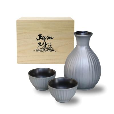 ふるさと納税 土岐市 【美濃焼】ガレナシルバー 酒器揃 徳利・盃セット