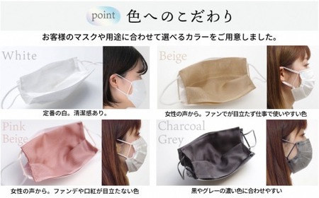 インナーマスク 2枚セット ( 女性向けの少し小さめサイズ / チャコールグレー ) シルク100％ | シルク シルクマスク おしゃれ かわいい シンプル 無地 レディース 女性 新潟県 五泉市 株
