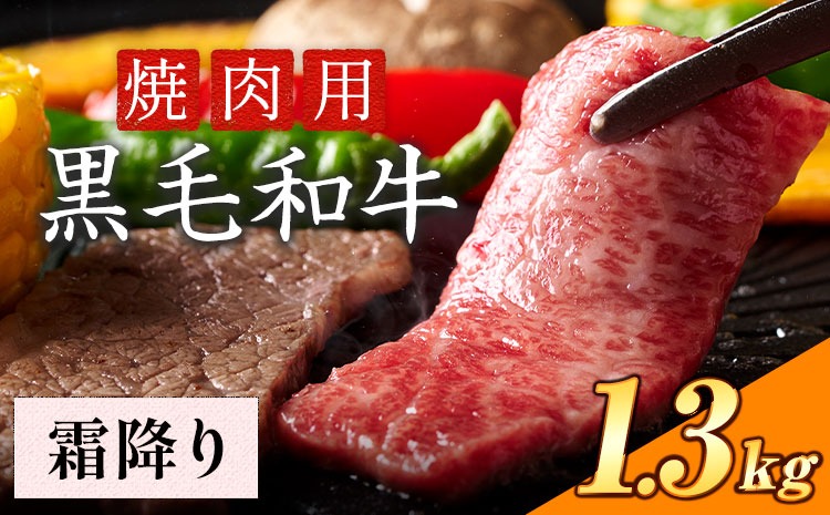 霜降り 1.3kg 数量限定 牛肉 冷凍 黒毛和牛 《30日以内に出荷予定(土日祝除く)》 個別 取分け 小分け 個包装 赤身 霜降り 岡山県 笠岡市 牛 牛肉 和牛 焼肉 焼き肉 小分けパック 325g 送料無料---223_f1204_30d_25_27000_13---