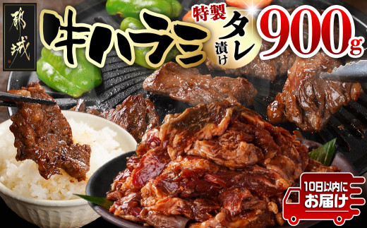 
                  牛ハラミ タレ漬け900g≪みやこんじょ特急便≫_LG8J-33-024-900g-Q_(都城市) 味付き牛ハラミ 300gパック 真空 小分け 900g 焼き肉 バーベキュー 焼肉 希少部位
                