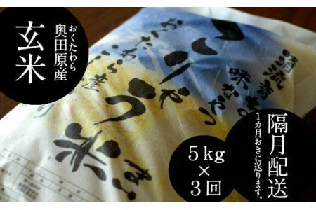 安来のお米【定期便】こりゃう米（まい）玄米 5kg×3回（隔月）新米 ［令和6年産］ コシヒカリ