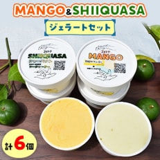 MANGO RICE GELATO&SHIIQUASA シャーベット 6個セット(2種×各3個)