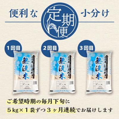 ふるさと納税 酒田市 【毎月定期便】三ツ星マイスターがお届け!!庄内産はえぬき無洗米5キロ全3回 |  | 01