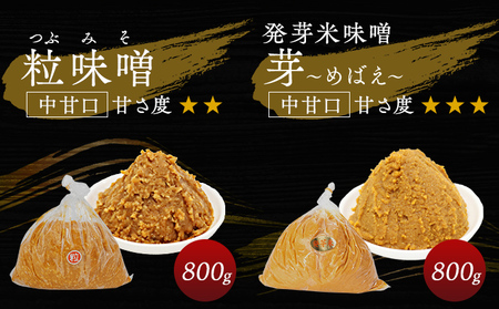 （A) 味噌 無添加 信州味噌 こだわり セット 800g × 2種 みそ 詰め合わせ ミソ 調味料 信州 信州みそ 天然醸造 米味噌 長野県 長野 上田市 上田 株式会社大桂商店