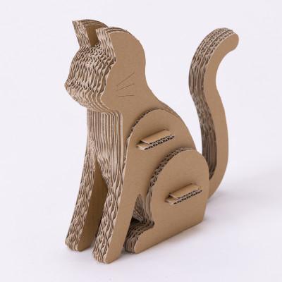 ふるさと納税 刈谷市 段ボール工作キット　動物シリーズ　ネコ
