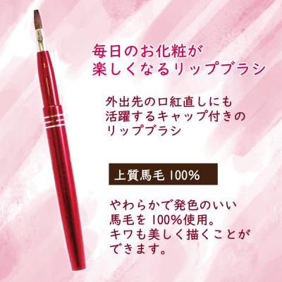 ふるさと納税 松原市 馬毛 リップブラシ(レッド)【ラッピング付】 |  | 01
