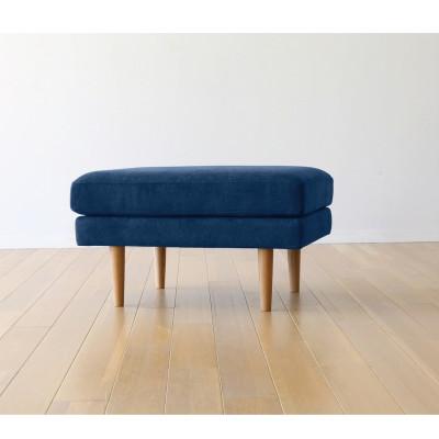 ふるさと納税 筑後市 レオ オットマン ネイビー BR脚【5年保証】【高野木工】 |  | 01