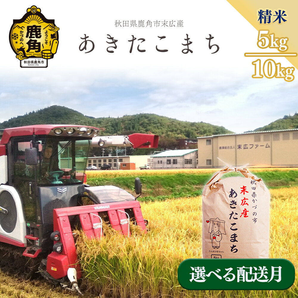 【ふるさと納税】《 先行予約 》令和7年産 米 あきたこまち 精米 単品 5kg 10kg 選べる 内容量 発送時期 選択 末広産 精米 白米 米 お米 こめ コメ 秋田県産あきたこまち 国産米 秋田県 あきた 鹿角市 鹿角 送料無料 【末広ファーム】