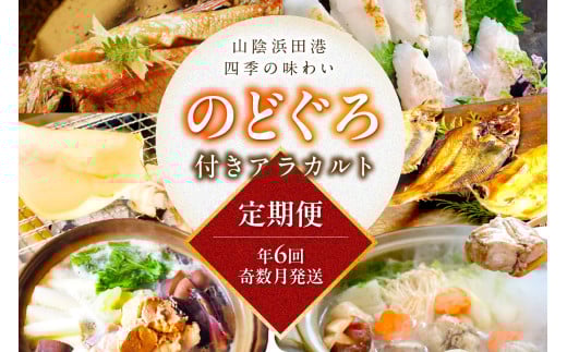 【定期便】山陰浜田港四季の味わい のどぐろ付きアラカルト（年6回奇数月発送コース） 魚 のどぐろ アカムツ 一夜干し フィレ 干物 干もの 個包装 小分け セット 詰め合わせ 定期 6回 【146_2022】