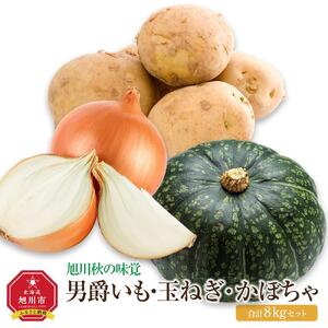 【先行予約】秋の味覚　男爵いも・玉ねぎ・かぼちゃ1玉　合計8kg (2026年10月上旬から発送開始) |かぼちゃ_04757