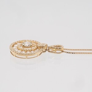 K18 Dカラートータル1ctUP ダイヤモンド ペンダントネックレス　HH-019705