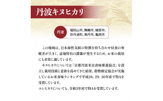 【全3回定期便】令和8年度 京都のお米 3種食べ比べセット 計6kg （ 丹後コシヒカリ 京式部 丹波キヌヒカリ 各2kg ）