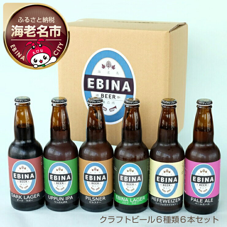【ふるさと納税】クラフトビール EBINA BEER 6種類 6本セット【 酒 チェコ人醸造家 6種類のビール クラフトビール 全て特徴が違います エビナラガー ピルスナー ダークラガー ペールエール 神奈川県 海老名市 】