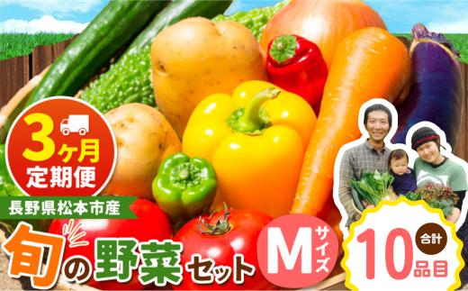 【定期便3回】子育て農家の野菜セット（Mサイズ）農薬・化学肥料不使用 | 定期便 無農薬 野菜 やさい 長野県 松本市 信州産 ふるさと納税