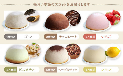 【12回定期便】スフレチーズケーキ ズコット 月替わり 定期便 ＜お菓子のいわした＞ [CAM030]