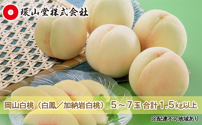 桃 2027年 先行予約 岡山 白桃（品種：白鳳／加納岩白桃）5～7玉 合計1.5kg以上 もも モモ 岡山県産 国産 フルーツ 果物 ギフト 環山堂