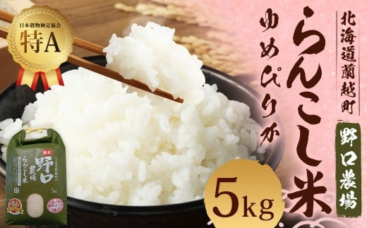 〈令和7年産〉 らんこし米 (ゆめぴりか) 5kg (野口農場)