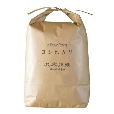 ふるさと納税 養父市 【栽培期間中農薬不使用コシヒカリ 10kg分 精米/約9kg】 蛇紋岩 特別栽培米 八木川米ケミフリ