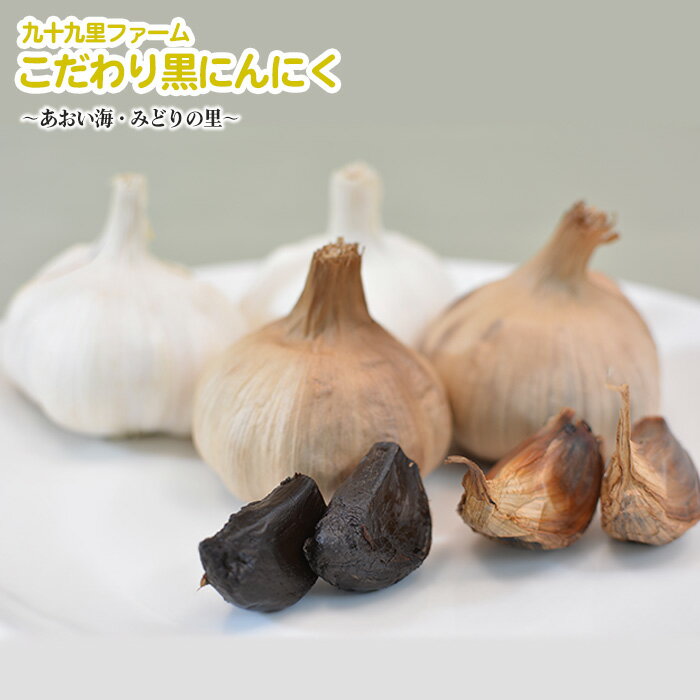 【ふるさと納税】九十九里ファームこだわり黒にんにく〜あおい海・みどりの里〜 ／ じっくり 熟成 甘み 柔らかい 送料無料 千葉県