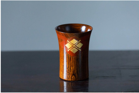【伝統工芸品】【秀衡塗】秀衡カップ2個 (黒・木目)【ocy924-cup-2-k-w】