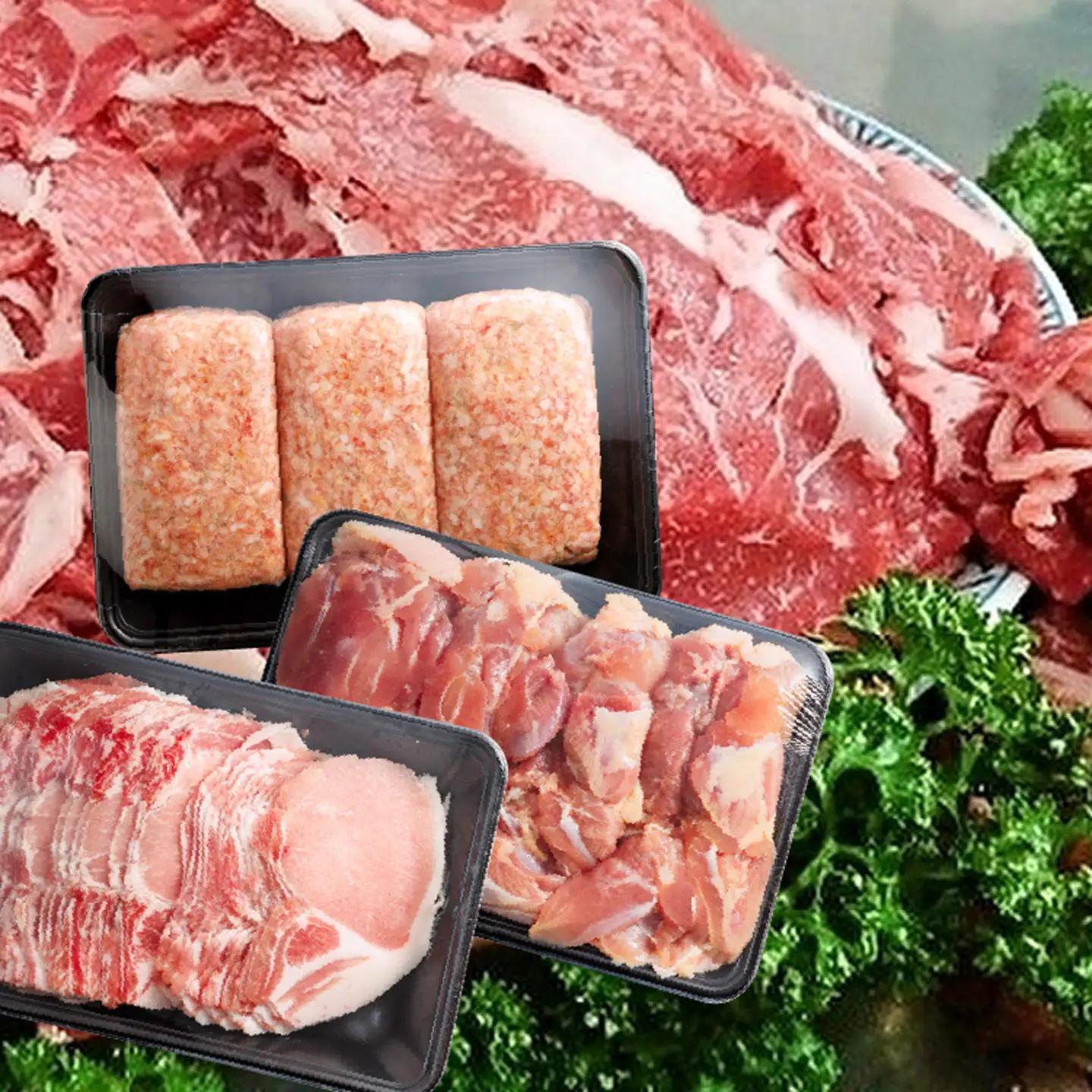 【定期便 6回】佐賀県産 バラエティーMeat定期便 | 肥前さくらポーク 豚ロースしょうが焼き用 骨太有明鶏のモモ肉 佐賀牛切り落とし ハンバーグ 豚ロースとんかつ トンテキ用 _k-4
