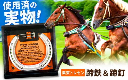 【JRA/日本中央競馬会】競走馬が使用した蹄鉄と蹄釘のセット/ 競馬 馬 競走馬 グッズ サラブレッド トレセン ホースシュー 幸運 競馬 インテリア 蹄鉄 馬蹄 / 栗東市 / 社会福祉法人パレット・ミル [BICB001]