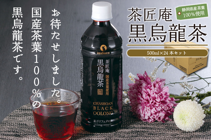 ＜選べる内容量＞015-9【定期便3か月】静岡県 牧之原産 国産 黒烏龍茶 ペットボトル 500ml×24本 ※日付指定不可 人気 飲みやすい 食事のお供に