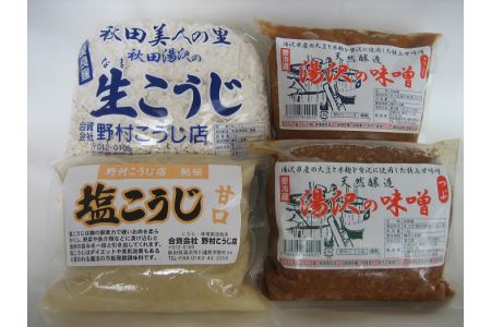 湯沢の麹、味噌詰め合わせ【合資会社 野村こうじ店】[B45-10201]