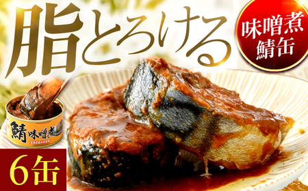 鯖味噌煮缶詰 6缶 サバ缶 みそ煮 おつまみ 保存食 [A-003057] [BFAB025]