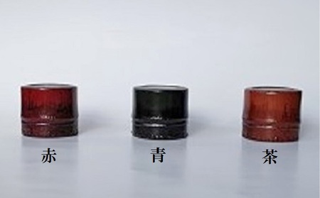 新潟特産竹塗　ペーパーウェイト丸型 民芸品 工芸品 伝統技術 飾り  青