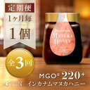 【ふるさと納税】【毎月定期便】インカナム マヌカハニー【MGO220+】250g×1個　全3回【4050104】