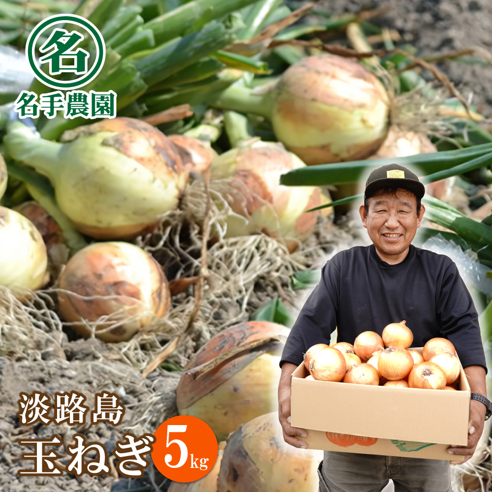 名手農園の淡路島特産玉ねぎ 5kg　　[淡路島たまねぎ 玉葱 