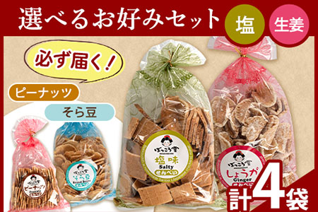 せんべい お好みセット 計4袋 【種類:塩×生姜】