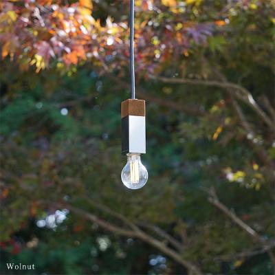 ふるさと納税 瑞浪市 CTSH LIGHT. ペンダントライト SQUARE【Walnut×クロム加工  E-17】