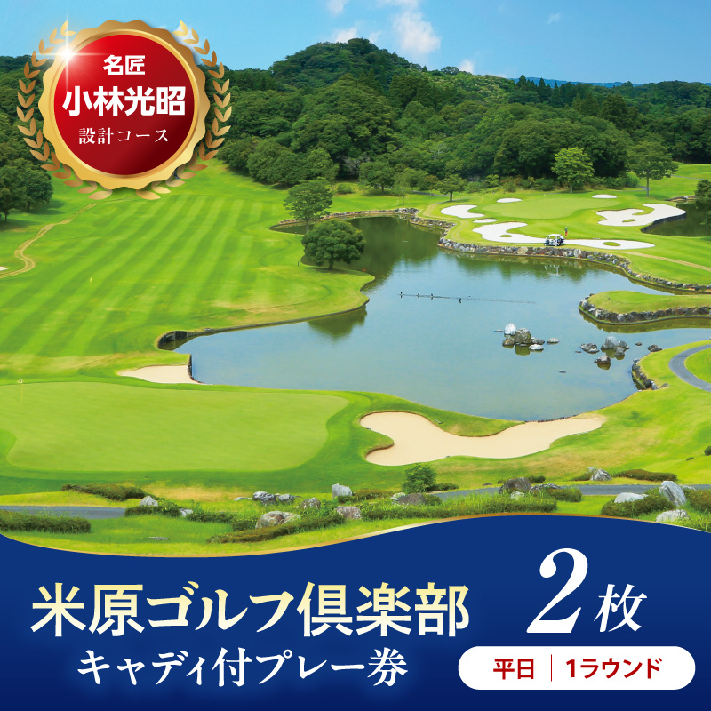 【平日】米原ゴルフ倶楽部 1R キャデイ付プレー券（7～9月、1～3月昼食付） 1名様券 2枚