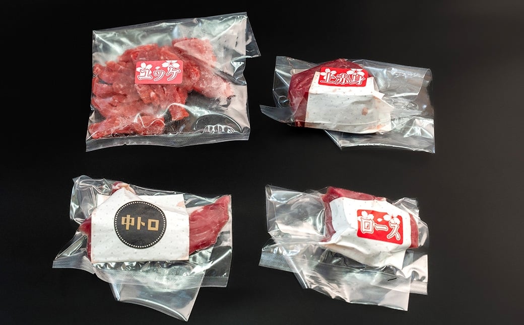 国産 馬刺し4種 計約200g（上赤身・ロース・中トロ・ユッケ 各約50g×1パック）、小袋醤油 5ml×3袋、ユッケタレ 15ml×1本付き 馬肉 馬刺 晩酌 贈答 ギフト 熊本 国産 ばさし 馬さ
