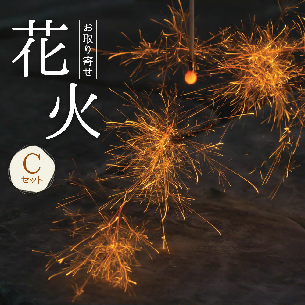 【ふるさと納税】C16 お取り寄せ花火 C セット 特別販売花火入り 540×150×155mm 簡易紙バケツ 着火剤付き 花火 線香花火 国産 キャンプ お中元 プレゼント 職人技 筒井時正玩具花火製造所 福岡県 みやま市 送料無料