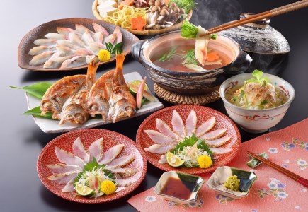 のどぐろ しゃぶしゃぶ 炙り刺し だし茶漬け セット フルコース 2-4人前 下関 高級魚のどぐろ のどぐろ刺し のどぐろ鍋 AS108-NT