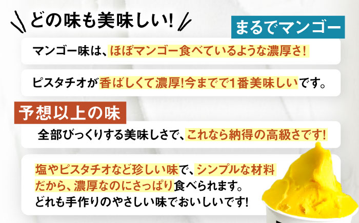 [夏季限定]糸島で行列のできるアイスクリーム屋ジェラートボトル3個セット：ミルク＆ソルベ（ピスタチオ,抹茶,ブラッドオレンジ）≪糸島≫【LoiterMarket ロイターマーケット】 [AGD009]
