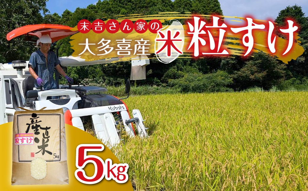 
                  【令和8年産先行予約】末吉さん家の大多喜産米　粒すけ5kg 米 おこめ W01802
                
