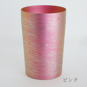 チタン二重タンブラー 白樺 小 ピンク 270ml
